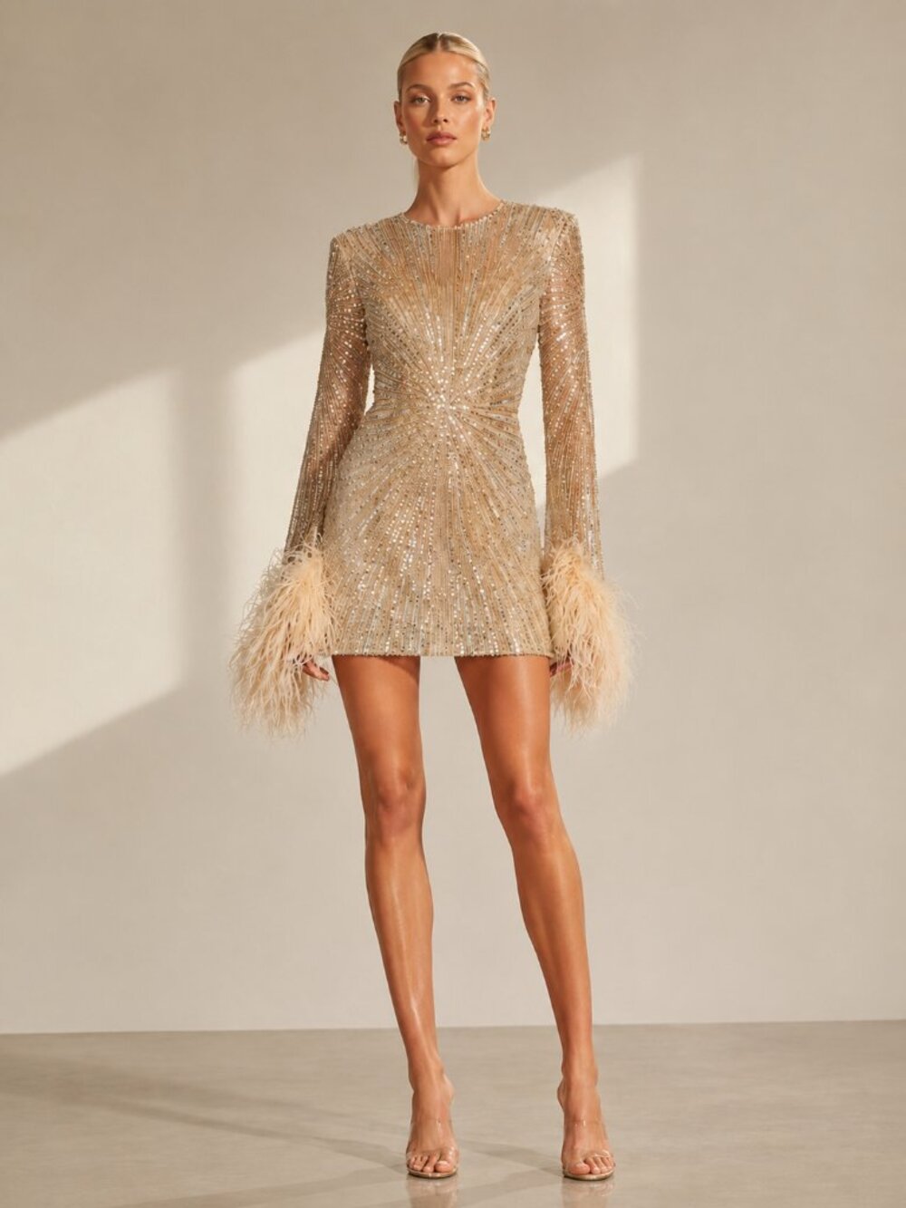 BRONX AND BANCO Embellished Sequin Tokyo Mini Dress